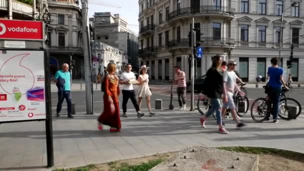 Bucarest Rumania 2020 Primer Día Después Que Levantara Restricción Del — Vídeos de Stock