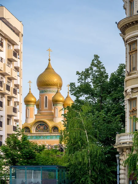 Bukurešť Rumunsko 2020 Kostel Mikuláše Ruská Pravoslavná Církev Starém Městě — Stock fotografie