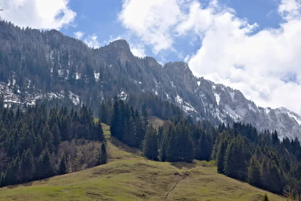 Beautiful Alpine Landscape Schwarzsee Fribourg — Stock Photo, Image