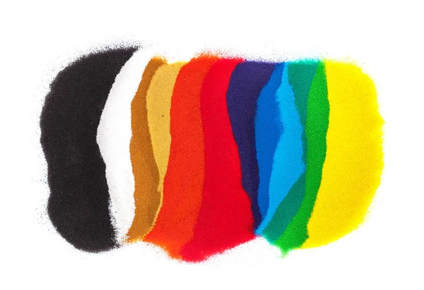 Renkli kum, doku. Gökkuşağı. 