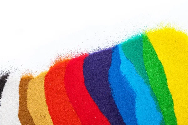 Renkli kum, doku. Gökkuşağı