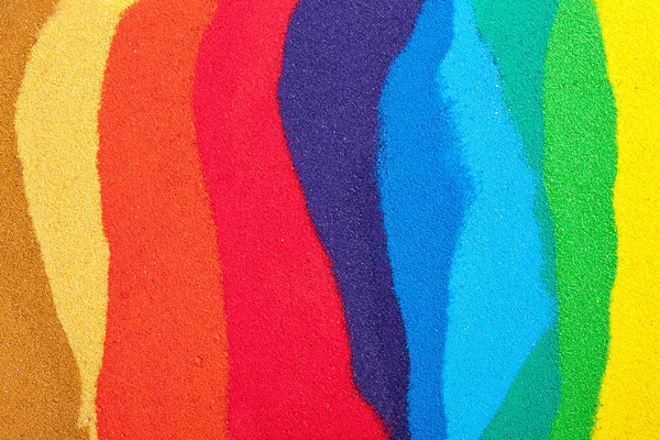 Farbigen Sand Textur Regenbogen — Stockfoto