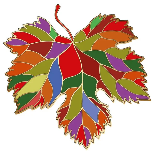 Grape hösten blad. Mosaik. — Stock vektor
