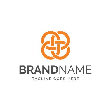 Bağlantı hattı logosu, vektör tasarımı, tamamen düzenlenebilir