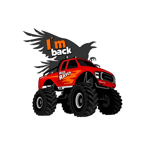 Monster Truck Design Vector Art — Stockový vektor