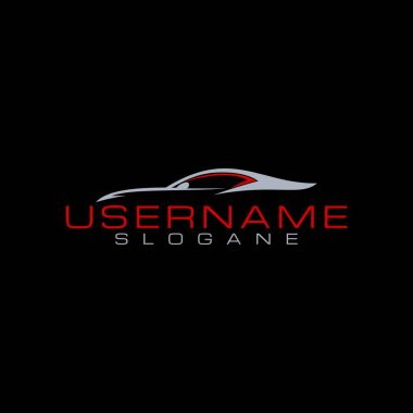 araba hattı modern logo tasarımı siyah geri gruplandırma vektörü