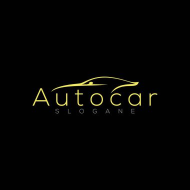 araba hattı modern logo tasarımı siyah geri gruplandırma vektörü