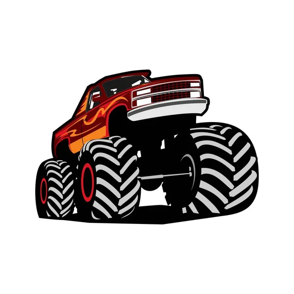 Monster Truck Diseño Vector Arte — Archivo Imágenes Vectoriales