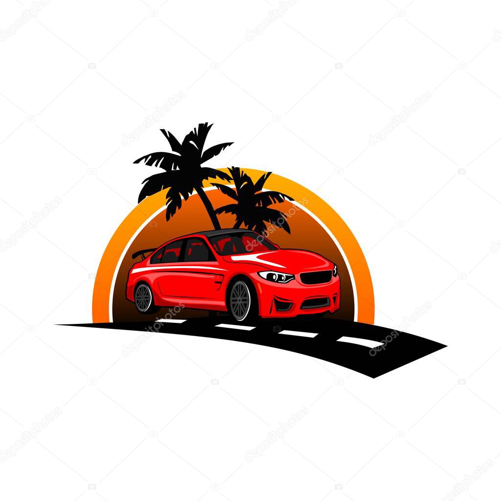 Car logo speed fast sport logo design vector