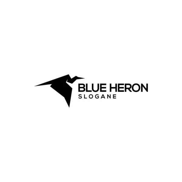 Logo Héron Bleu Concept Vecteur — Image vectorielle