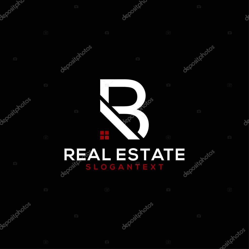 Letter B real estate logo vector