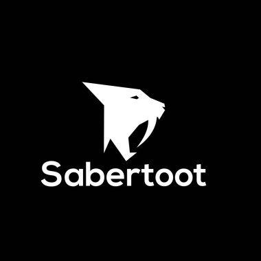 kılıç dişli logo tasarım vektörü