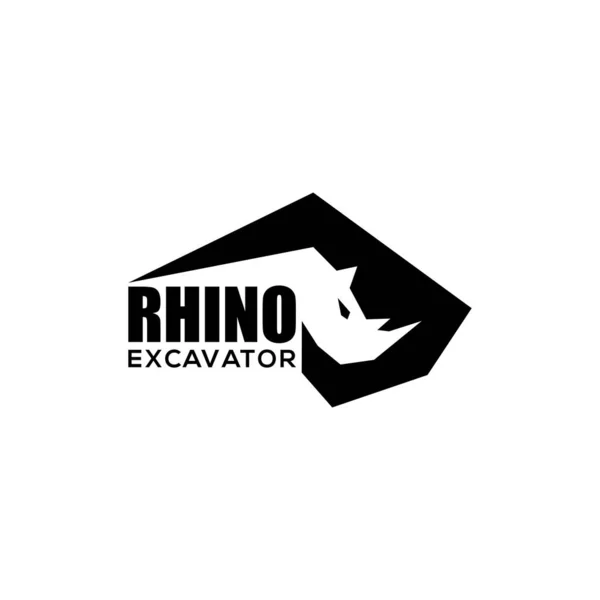 Vecteur Conception Logo Pelle Rhino — Image vectorielle