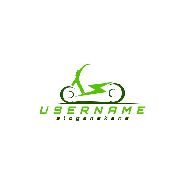 Elektrikli Scooter City logo tasarım vektörü