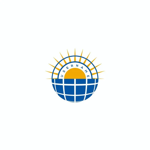 Energia Solar Sol Logotipo Design Vetor — Vetor de Stock