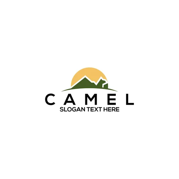 Camel Logo Créatif Vecteur Conception — Image vectorielle