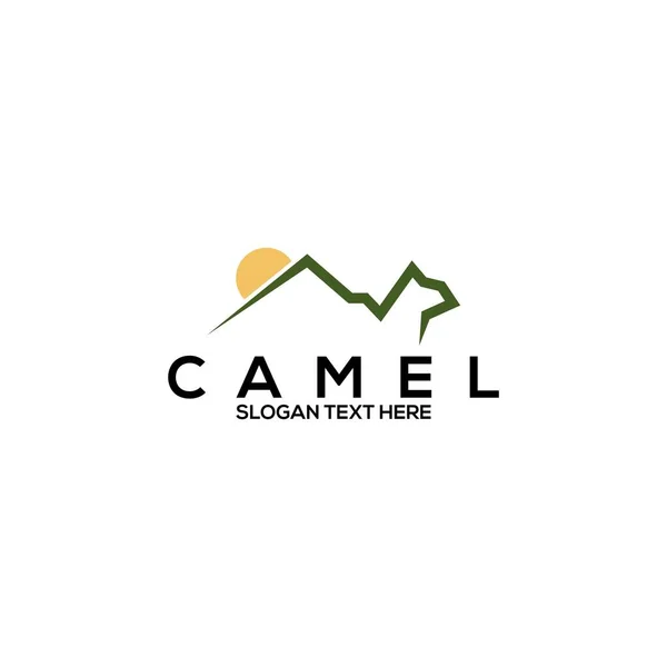 Camel Logo Créatif Vecteur Conception — Image vectorielle