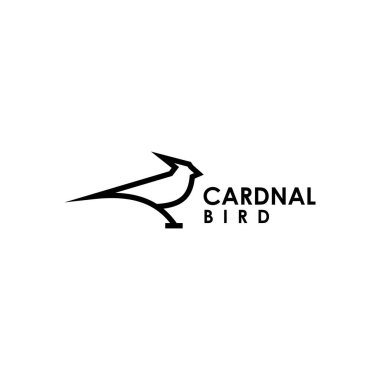 kardinal kuş logo tasarım vektörü