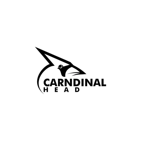 Cardinal Oiseau Logo Design Vecteur — Image vectorielle