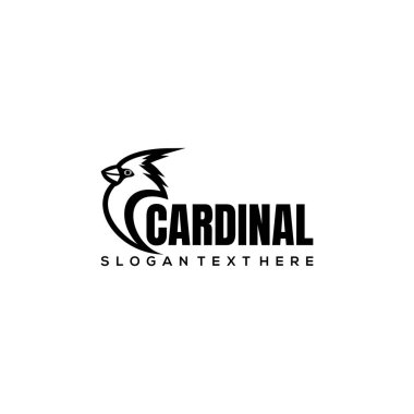 kardinal kuş logo tasarım vektörü