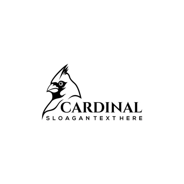 Вектор Дизайна Логотипа Кардинальной Птицы — стоковый вектор