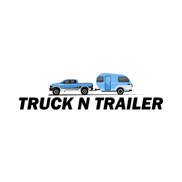 Caminhão Reboque Logotipo Vetor Design —  Vetores de Stock