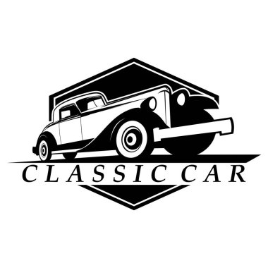Klasik araba logosu tasarım vektörü 