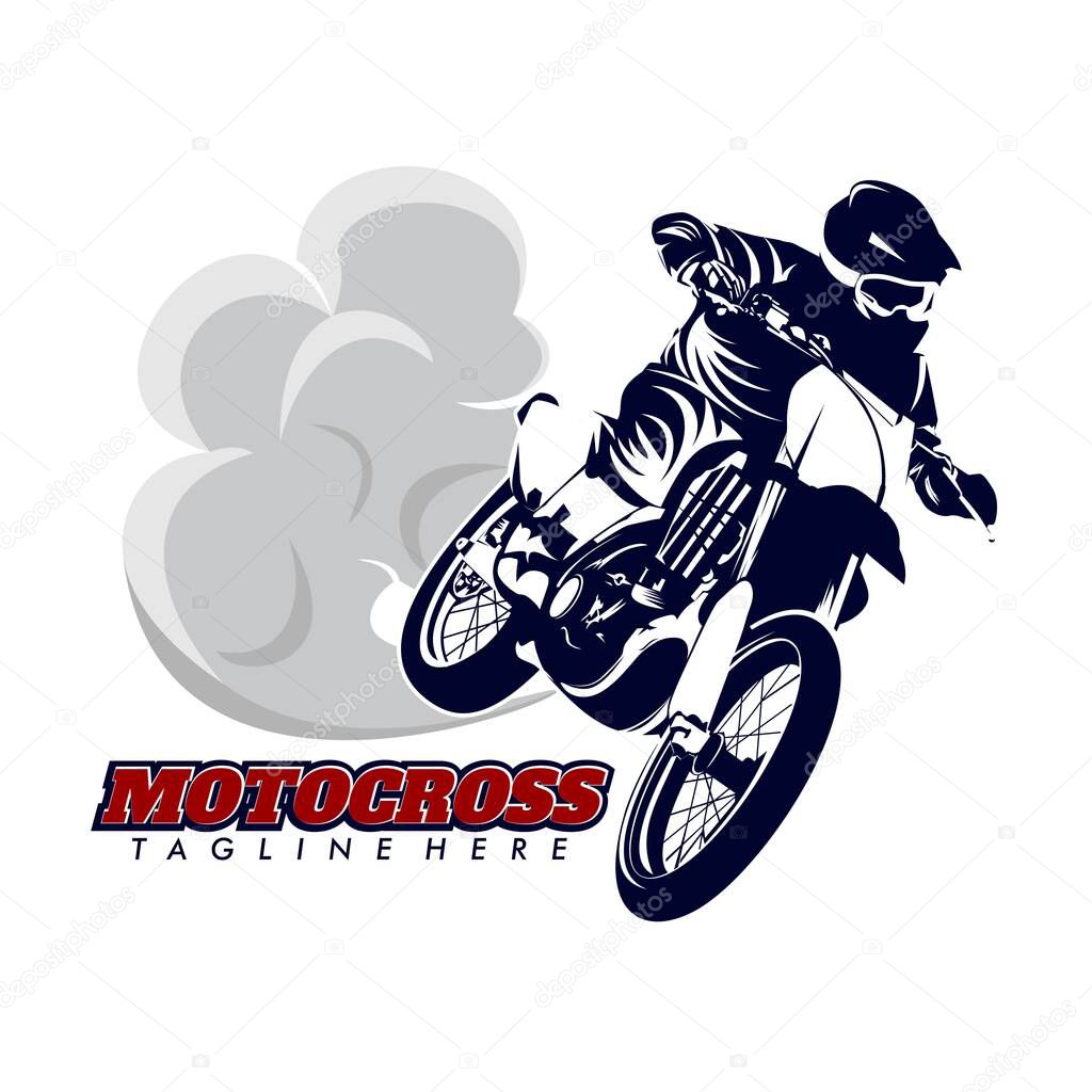 Motocross extreme rider design vector