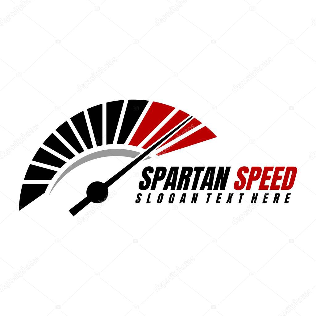 Spartan speed logo design vector
