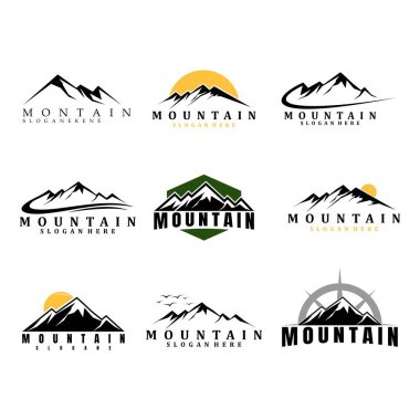 dağ logosu tasarım vektörü