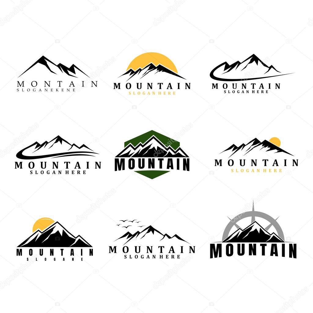 Mountain logo design concept vector