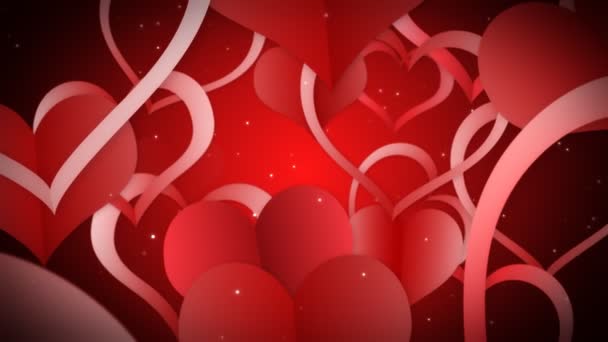 Kırmızı Kalpli Görüntüler — Stok video