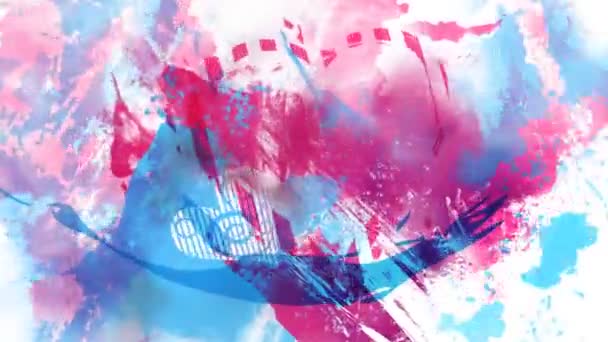 Fliegende Herzen Rosa Hintergrund — Stockvideo