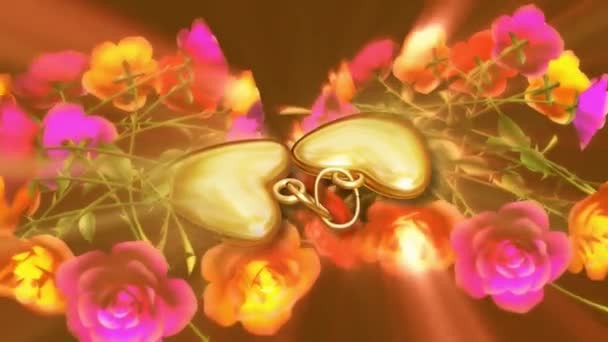 Flying Heart Szeretettel Esküvői Videó — Stock videók