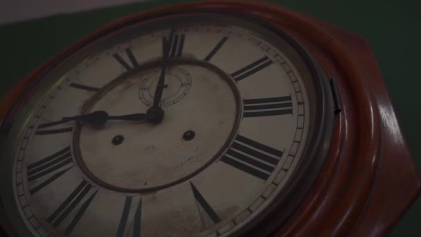 Antique Clock Wood Details — Stock Video