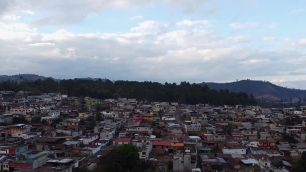 Renkli Bir Kasabanın Havadan Görünüşü — Stok video