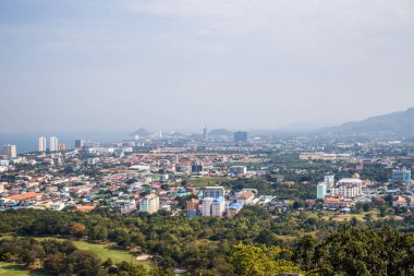 Hua Hin, Tayland 'dan şehre bir bakış açısı.