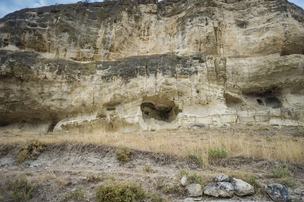 Cueva Ciudad Chufut Kale Bakhchisarai Lugares Interés Crimea — Foto de Stock