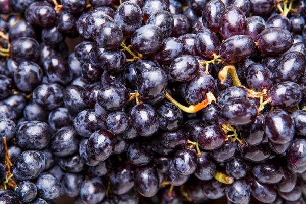 Photo Top Bunch Black Grapes — Stock Photo, Image