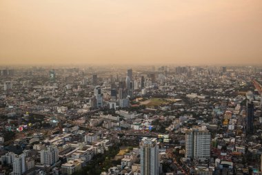 Baiyoke Sky Otel 'deki Bangkok manzarası, Tayland' ın En Yüksek Kulesi