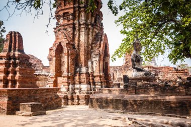 Ayutthaya Tapınağı kalıntıları, Wat Maha ki Ayutthaya, Tayland bir dünya mirası alanı olarak. Ayutthaya Tarih Parkı