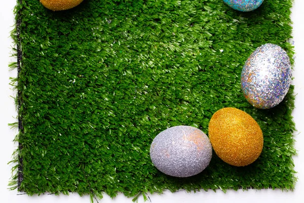 Jaja Trawie Koncepcja Wielkanocy — Zdjęcie stockowe