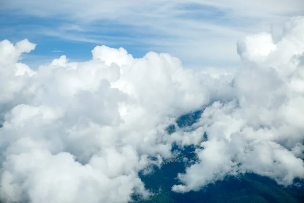 Bild Ovan Molnig Himmel Från Fönstret — Stockfoto