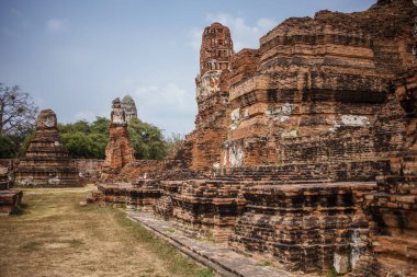 Ayutthaya Tapınağı kalıntıları, Wat Maha ki Ayutthaya, Tayland bir dünya mirası alanı olarak. Ayutthaya Tarih Parkı
