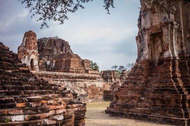 Ayutthaya Tapınağı kalıntıları, Wat Maha ki Ayutthaya, Tayland bir dünya mirası alanı olarak. Ayutthaya Tarih Parkı