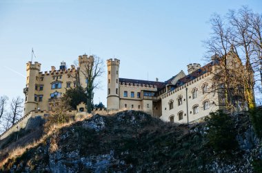 Kale görüntüsü. Almanya 'daki Hohenschwangau Kalesi