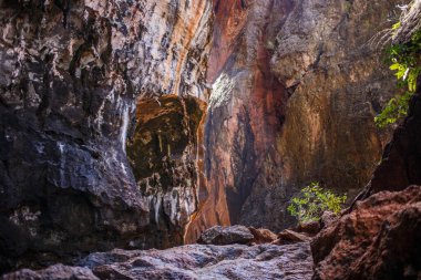 View in famous Phranang cave at Raylay Railay Beach, Krabi : Thailand clipart
