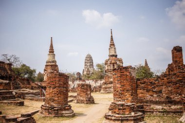 Ayutthaya Tapınağı kalıntıları, Wat Maha ki Ayutthaya, Tayland bir dünya mirası alanı olarak. Ayutthaya Tarih Parkı