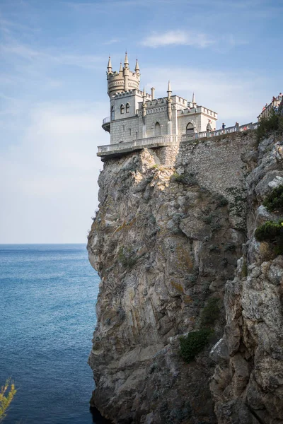 Decorative Neo Gothic Castle Swallow Nest Rock Black Sea Gaspra — Stock Photo, Image