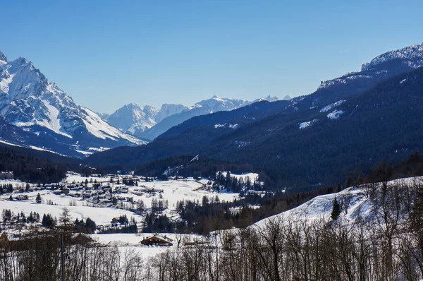 Paysage Montagneux Pittoresque Hiver Cortina Ampezzo Italie — Photo